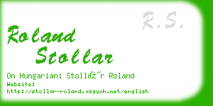 roland stollar business card